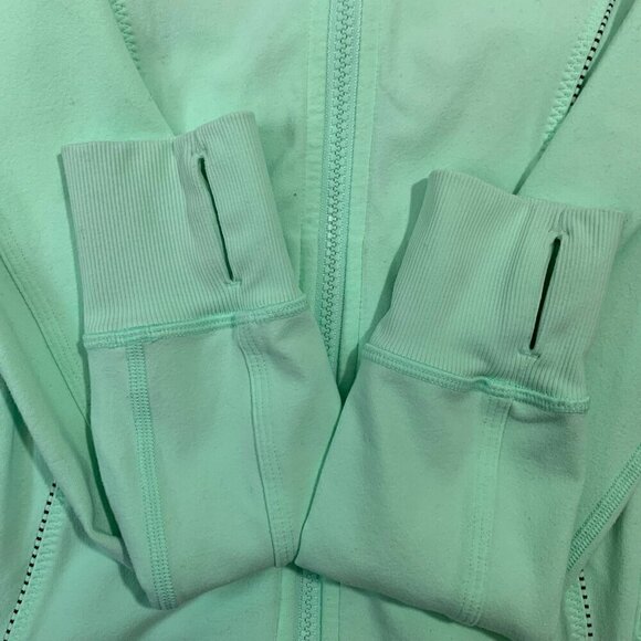 Lululemon‎ Asana Jacket Fresh Teal / Mini Hyper Stripe Fresh Teal - Picture 11 of 12